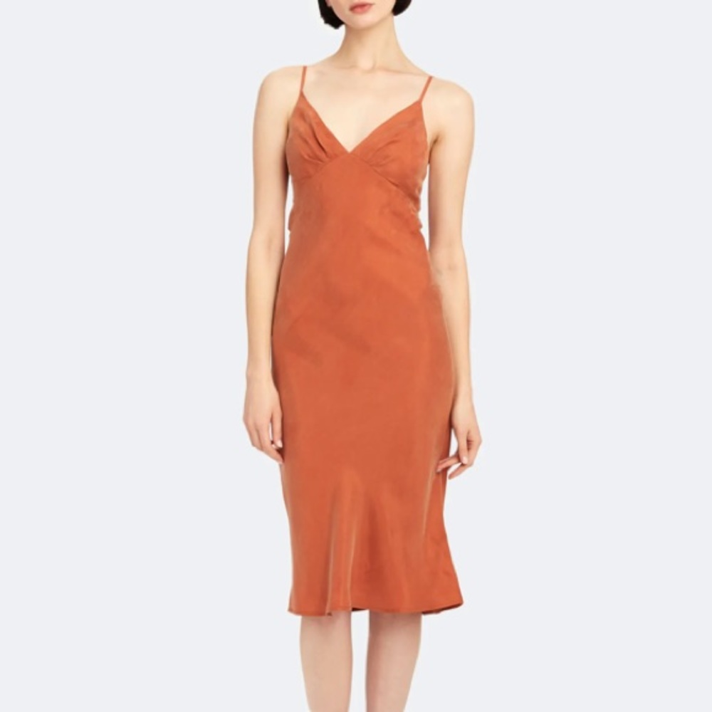 Keepsake Midi Dress In Rust - Picture 4 of 12